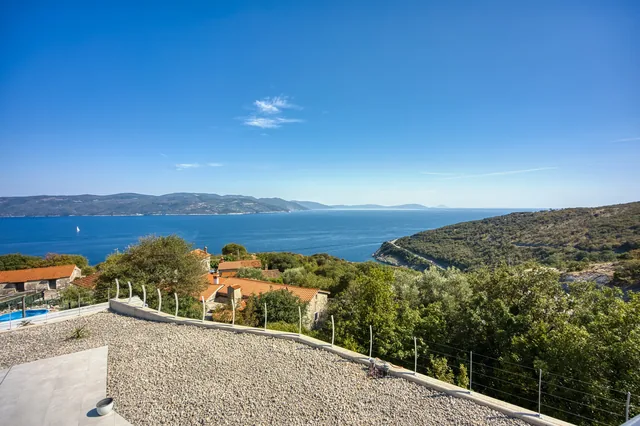 View of the sea and hills from the villa surroundings