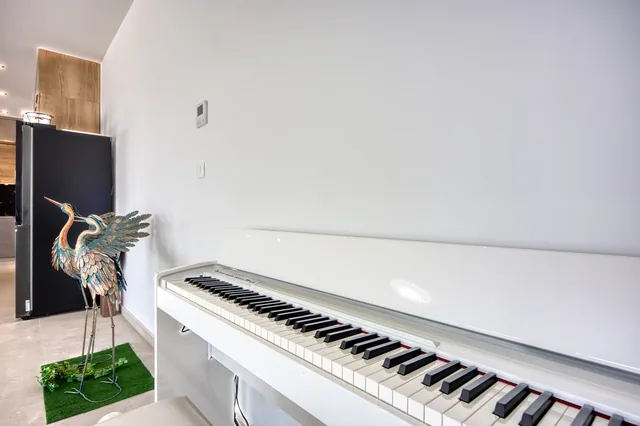 Piano detail in the living space