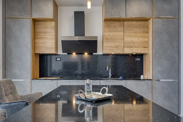 Kitchen area in neutral tones