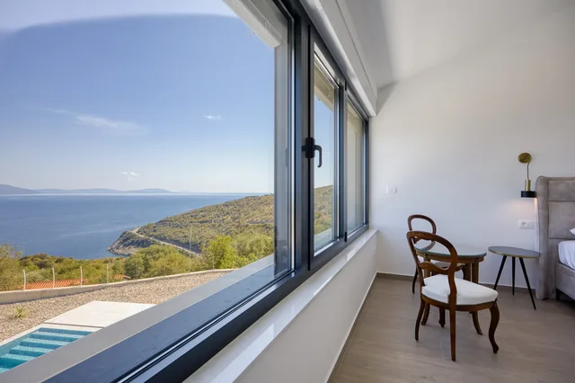 Sea view from a bedroom at Villa Stefanija