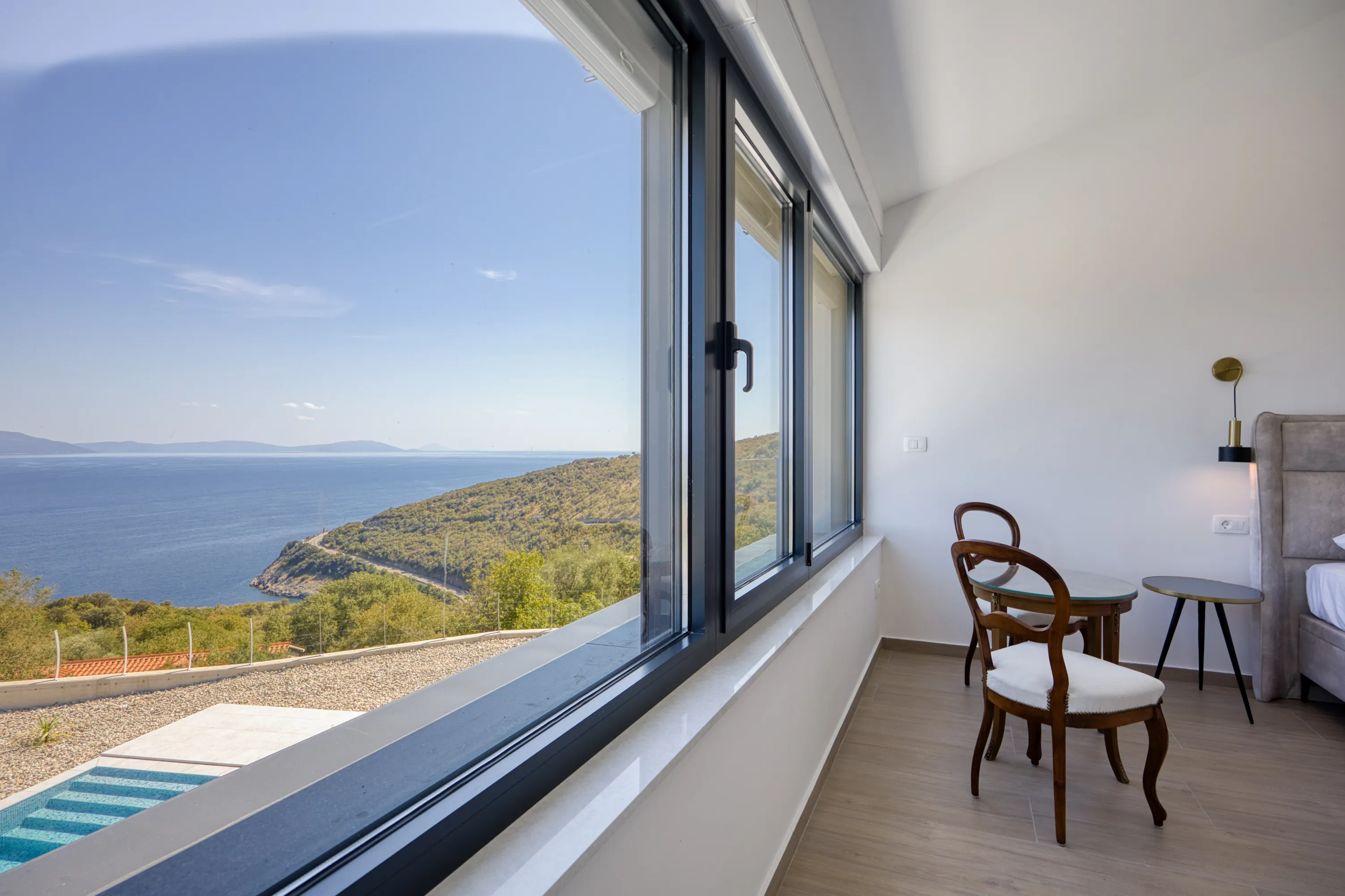 Sea view from a bedroom at Villa Stefanija